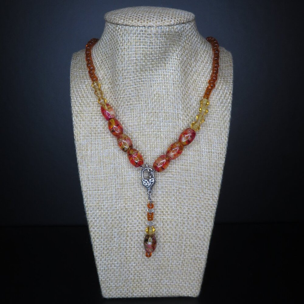 Orange Beaded Necklace